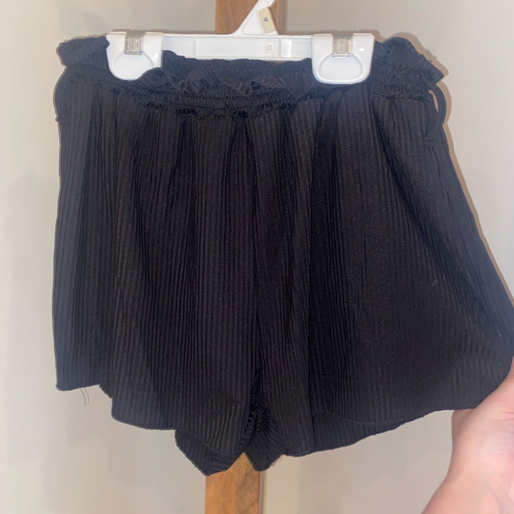 Black flowy shorts